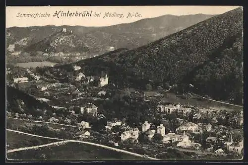 AK Hinterbrühl bei Mödling, Ortsansicht aus der Vogelschau