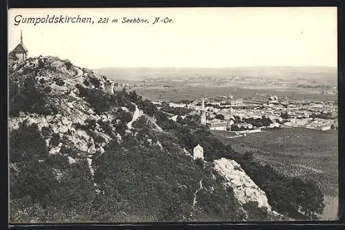 AK Gumpoldskirchen, Ortsansicht und Kapelle