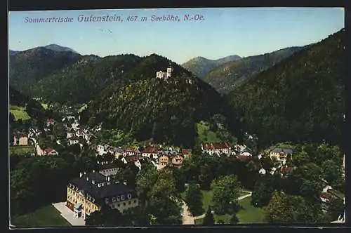 AK Gutenstein, Ortsansicht aus der Vogelschau