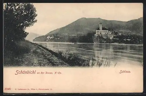 AK Schönbichl an der Donau, Blick zum Schloss