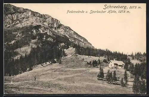 AK Schneeberg, Fadenwände u. Sparbacher Hütte