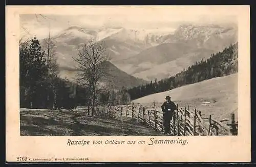 AK Semmering, Raxalpe vom Ortbauer aus