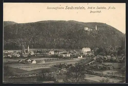 AK Seebenstein, Ortsansicht mit Bergschloss