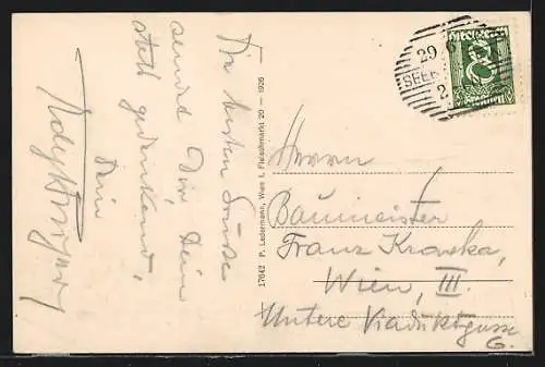 AK Seebenstein, Ortsansicht mit Bergschloss