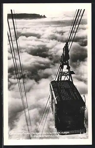 AK Aix-les-Bains, Plongeon dans la merde nuages, Crête de la Dent du Chat, Seilbahn