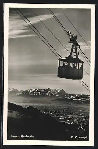 AK Bregenz, Pfänderbahn in Fahrt