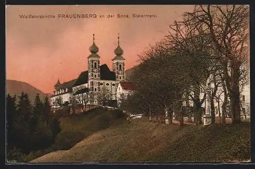 AK Frauenberg an der Enns, Blick auf die Wallfahrtskirche