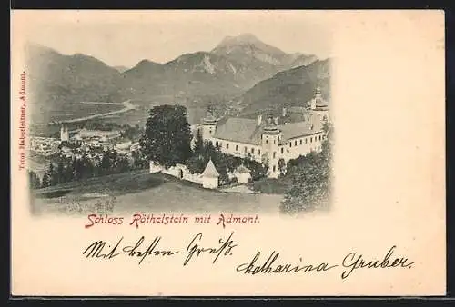 AK Admont, Das Schloss Röthelstein über der Ortschaft
