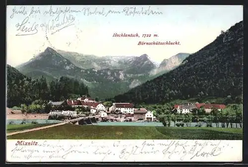 AK Pernegg an der Mur, Mixnitz, Gasthof zur Post, Hochlantsch, Bärnschützschlucht