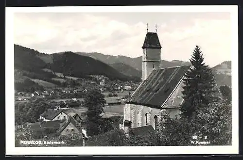 AK Pernegg /Steiermark, Ortsansicht von der Kirche aus