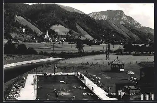 AK Pernegg an der Mur, Kirchdorf, belebte Szene im Schwimmbad