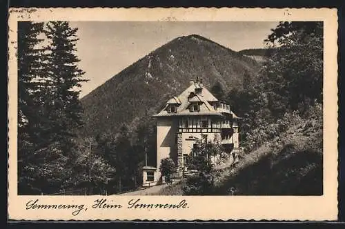 AK Semmering, Das Heim Sonnwende