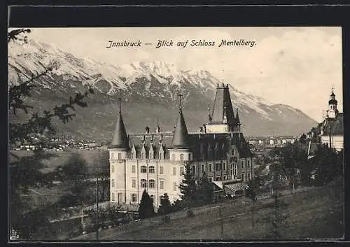 AK Innsbruck, Blick auf Schloss Mentelberg