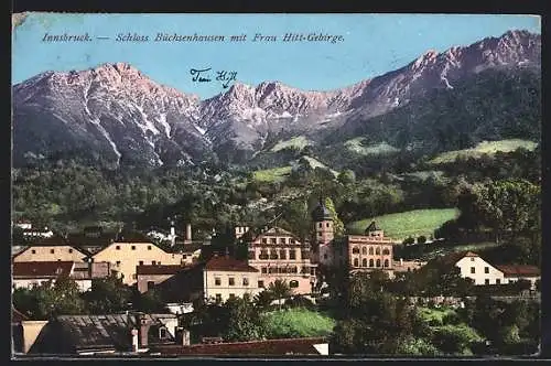AK Innsbruck, Schloss Büchsenhausen mit Frau Hitt-Gebirge
