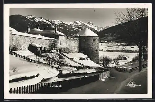 AK Radstadt, Stadtturm im Winter