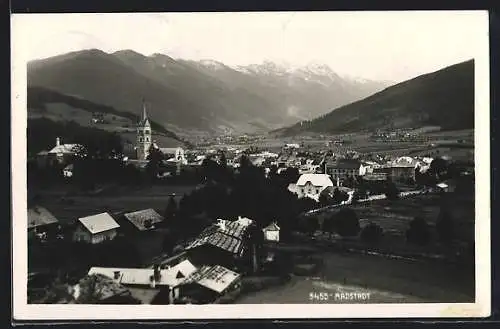 AK Radstadt, Gesamtansicht mit Bergpanorama