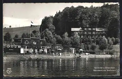 AK Neumarkt am Wallersee, Seehotel und Strandbad