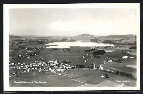 AK Seekirchen, Fliegeraufnahme mit Blick auf den Wallersee