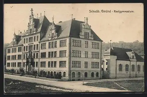 AK Schwäbisch-Gmünd, Strassenpartie am Realgymnasium