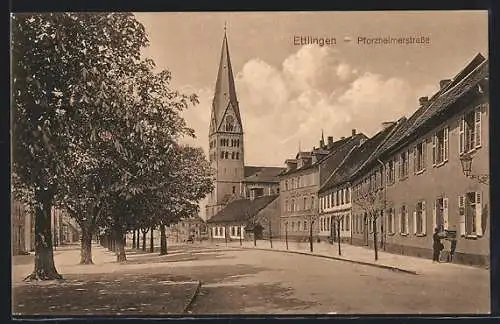 AK Ettlingen, In der Pforzheimerstrasse