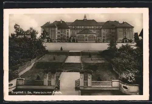 AK Burgstädt i. Sa., An der Hans-Schemm-Schule, Reserve Lazarett