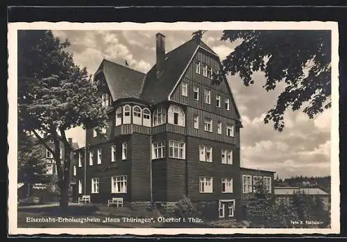 AK Oberhof i. Thür., Eisenbahn-Erholungsheim Haus Thüringen
