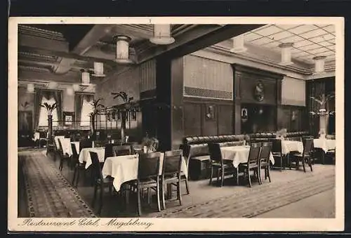 AK Magdeburg, Restaurant Eitel, Innenansicht