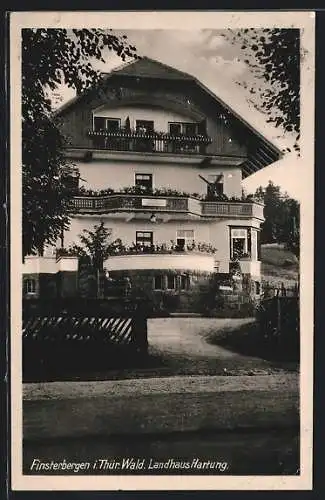 AK Finsterbergen i. Thür. Wald, Gasthaus Landhaus Hartung