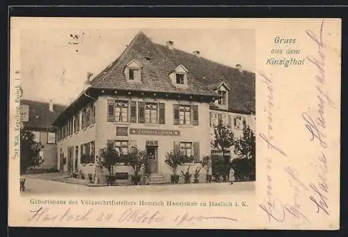 AK Haslach i. Kinzigthal, Gasthaus zur Sonne, Geburtshaus Heinrich Hansjakob zu Haslach