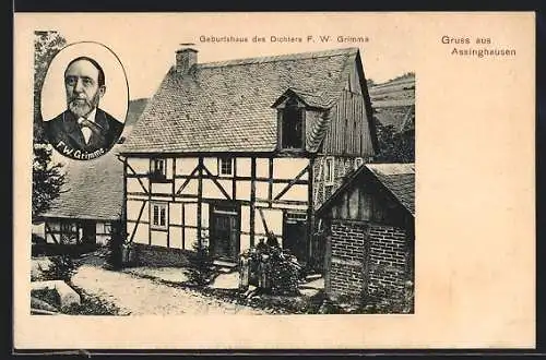 AK Assinghausen, Geburtshaus des Dichters F. W. Grimme