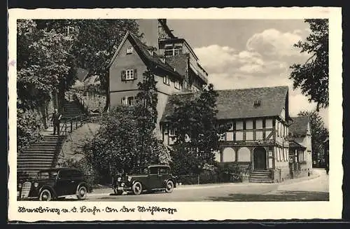 AK Marburg a. d. Lahn, Altes Brauhaus an der Mühltreppe