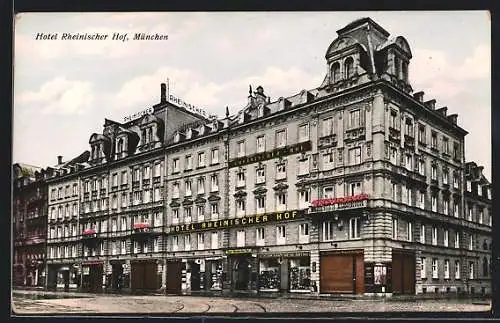 AK München, Hotel Rheinischer Hof
