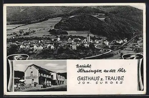 AK Hönningen / Ahr, Gasthaus zur Traube, Totalansicht