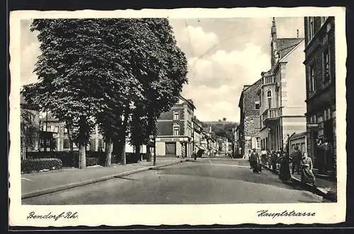 AK Bendorf / Rh., Teilansicht mit Hauptstrasse