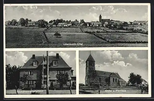 AK Udenbreth-Eifel, Reichsfrauenarbeitsdienst, Kirche u. Pfarrhaus