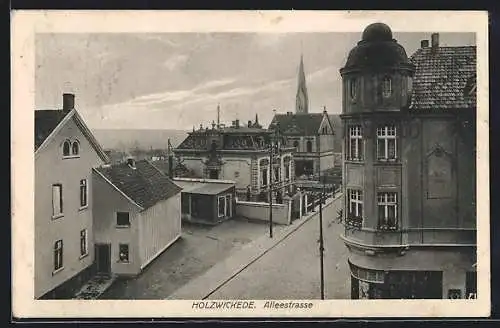 AK Holzwickede, Alleestrasse mit Villa