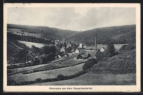 AK Haspe, Panorama aus dem Hasperbachertal