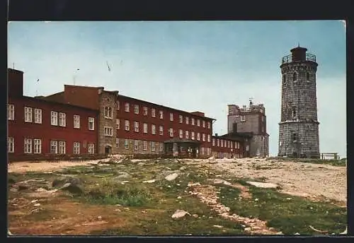 AK Brocken, Brockenhotel mit Aussichtsturm