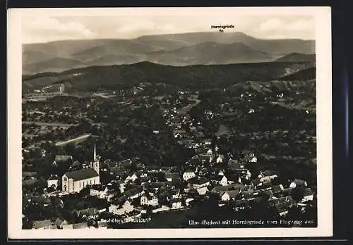 AK Ulm / Baden, Ortsansicht mit Hornisgrinde vom Flugzeug aus