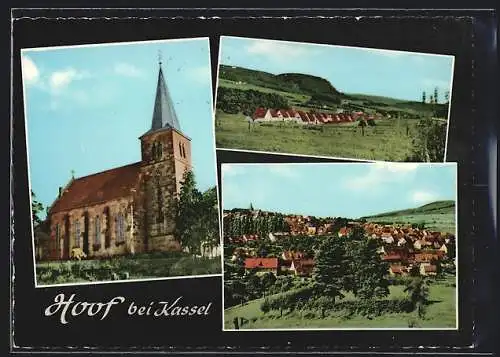 AK Hoof bei Kassel, Die Kirche, Ortsansichten aus der Ferne