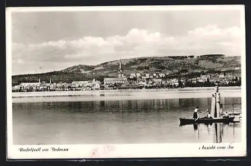 AK Radolfzell am Bodensee, Ortsansicht vom Wasser aus