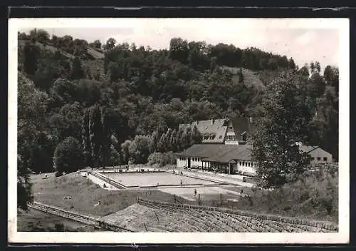 AK Pforzheim Schwarzwald, Blick auf das Schwimmbad