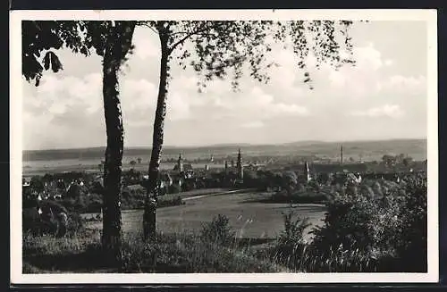 AK Crailsheim, Panoramablick auf den Ort