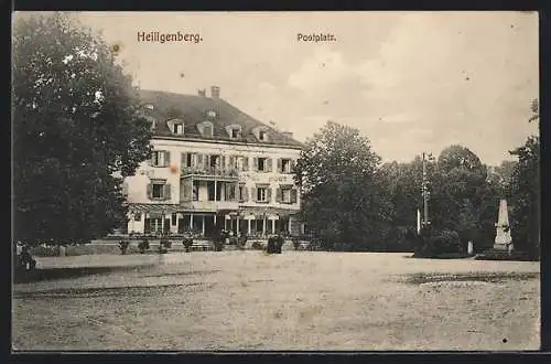 AK Heiligenberg / Baden, Postplatz und Hotel Post