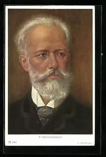 AK Komponist Peter Tschaikowsky mit grauem Bart