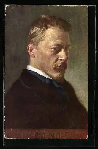 AK Portrait von Hugo Wolf im Halbprofil, Komponist