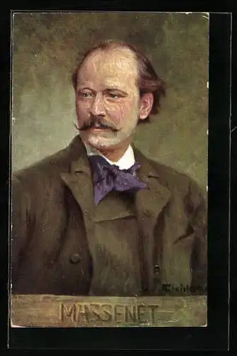 Künstler-AK Portrait des Komponisten Massenet