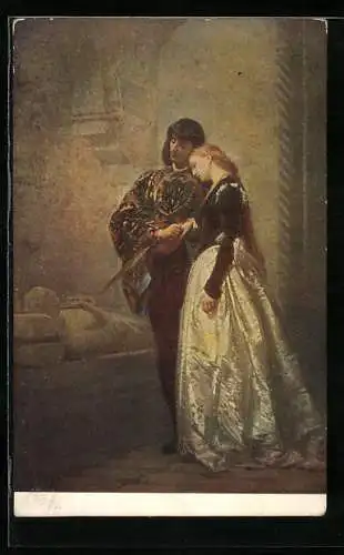 Künstler-AK Romeo und Julia von Shakespeare
