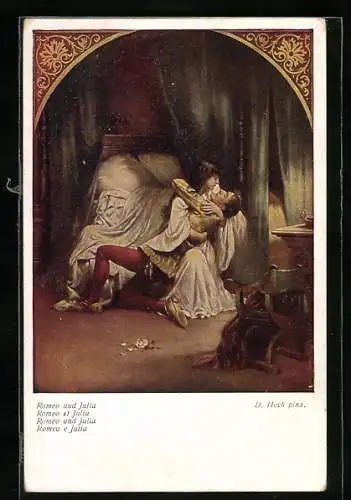 Künstler-AK Brüder Kohn (B.K.W.I) Nr.1699: Romeo und Julia, Szene im Schlafgemach