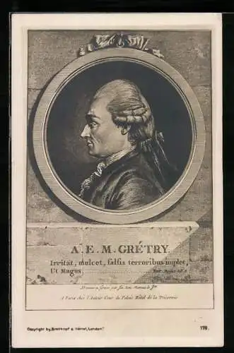 AK Portrait Komponist A.F.M. Grétry